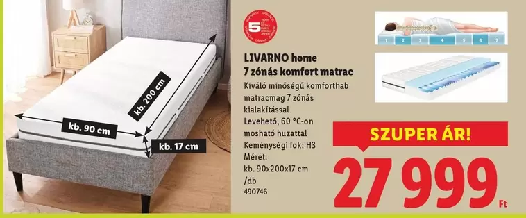 7 zónás komfort matrac