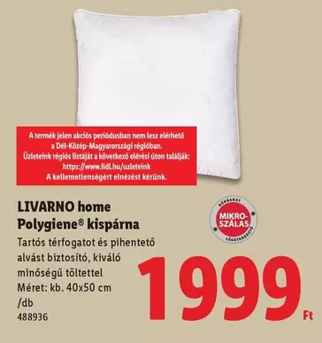 Polygiene kispárna