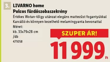 Polcos fürdőszobaszekrény