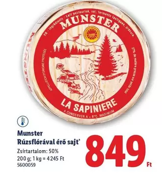 Total - Munster Rúzsflórával érő sajt