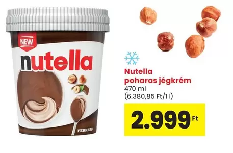 Nutella - poharas jégkrém