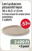 Lyukacsos pizzasütő tepsi