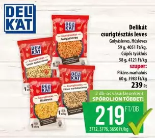 csurigtésztás leves