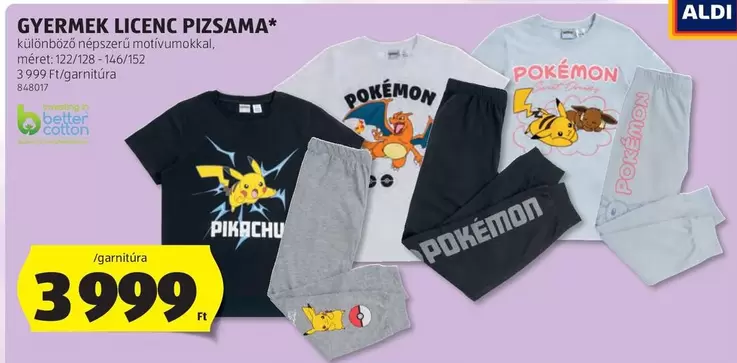 GYERMEK LICENC PIZSAMA