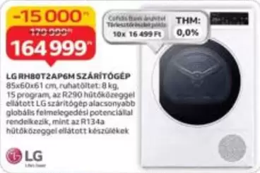 Lg - RH80T2AP6M SZÁRÍTÓGÉP