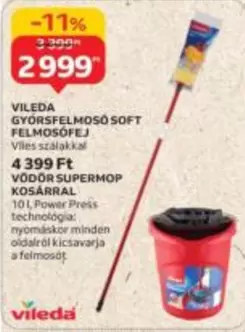 GYORSFELMOSÓ SOFT FELMOSÓFEJ, VÖDÖR SUPERMOP KOSÁRRAL