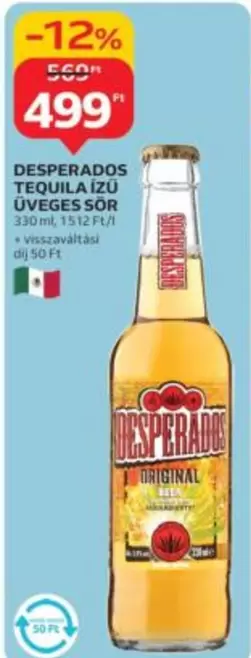 TEQUILA ÍZÜ ÜVEGES SOR