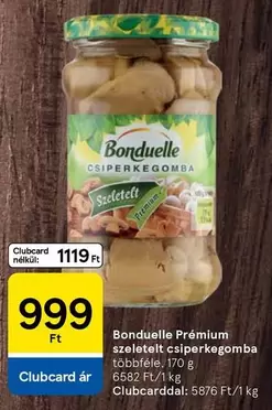 Prémium szeletelt csiperkegomba