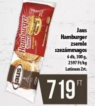 Hamburger zsemle szezámmagos