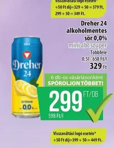 24 alkoholmentes sör 0,0%