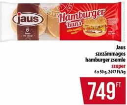 szezámmagos hamburger zsemle
