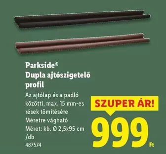 Dupla ajtószigetelő profil