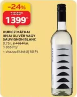 IRSAI OLIVER VAGY SAUVIGNON BLANC