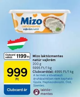 laktózmentes natúr vajkrém