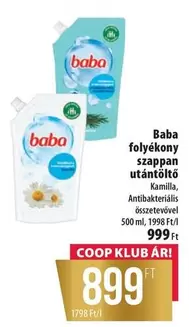 folyékony szappan utántöltő