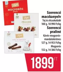 macskanyelv, praliné