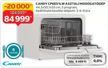 CP6E51LW ASZTALI MOSOGATÓGÉP