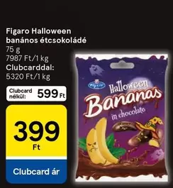 Halloween banános étcsokoládé