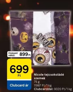 tejcsokoládé szemek