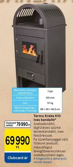 Kreka K10 Ives kandalló