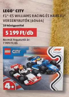 Lego - F1-ES WILLIAMS RACING ÉS HAAS F1 VERSENYAUTÓK (60464)