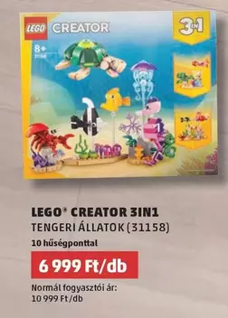 Lego - CREATOR 3IN1 TENGERI ÁLLATOK (31158)