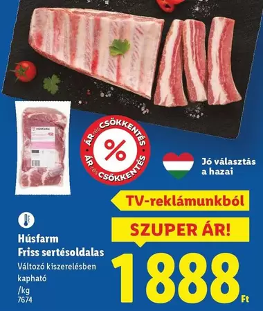 Friss sertésoldalas