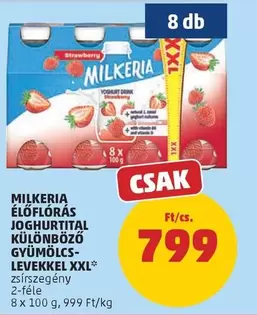 Xxl - ÉLŐFLÓRÁS JOGHURTITAL KÜLÖNBÖZŐ GYÜMÖLCS-LEVEKKEL XXL