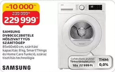 DV80CGC2BOTELE HŐSZIVATTYÚS SZÁRÍTÓGÉP