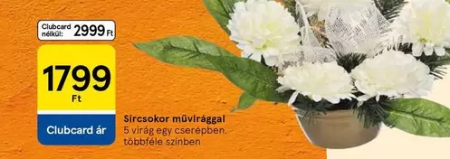 Sírcsokor művirággal