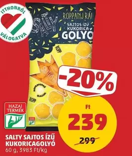 SAJTOS ÍZŰ KUKORICAGOLYÓ