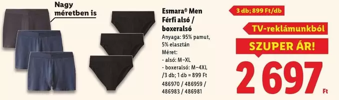 Férfi alsó/boxeralsé