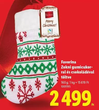 Zokni gumicukor-ral és csokoládéval töltve