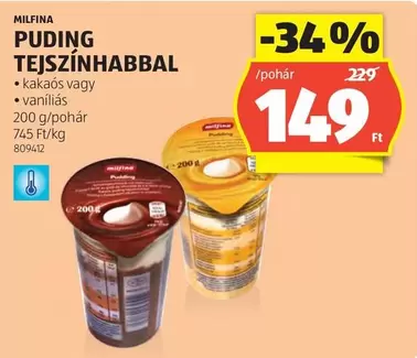 PUDING TEJSZÍNHABBAL