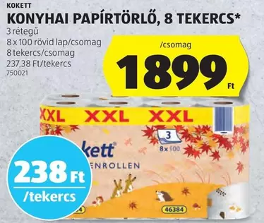 Xxl - KONYHAI PAPÍRTÖRLŐ, 8 TEKERCS