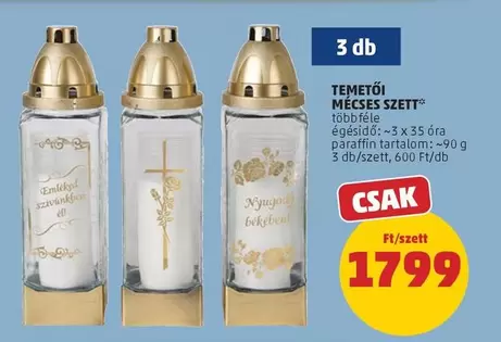 TEMETŐI MÉCSES SZETT