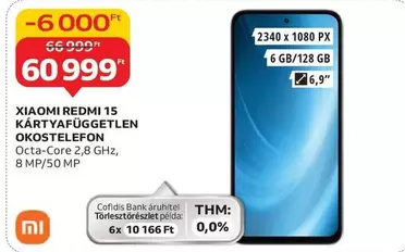 Xiaomi - REDMI 15 KÁRTYAFÜGGETLEN OKOSTELEFON