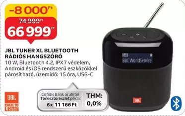 Jbl - TUNER XL BLUETOOTH RÁDIÓS HANGSZÓRÓ