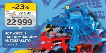 Hot Wheels - SÁRKÁNYJÁRGÁNY AUTÓSZÁLLÍTÓ