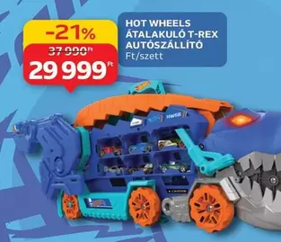 Hot Wheels - ÁTALAKULO T-REX AUTÓSZÁLLÍTÓ
