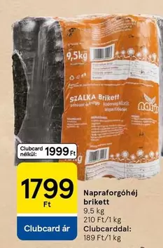 Napraforgóhéj brikett