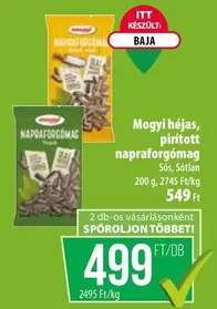 héjas, pirított napraforgómag