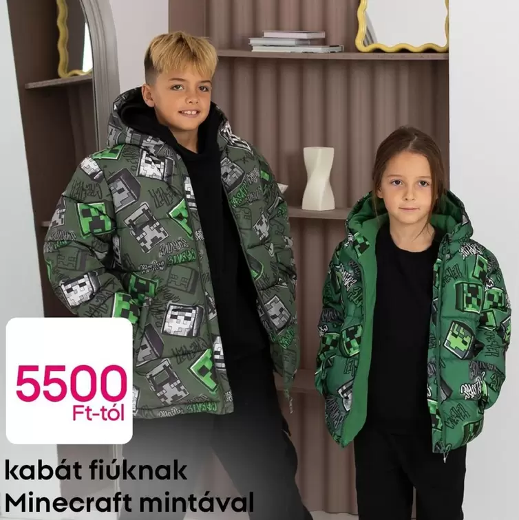Minecraft - kabát fiúknak  mintával