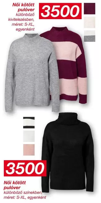 Női kötött pulóver