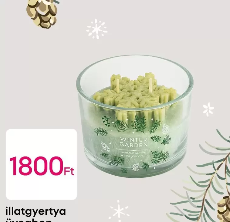 illatgyertya üvegben