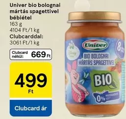 bio bolognai mártás spagettivel bébiétel
