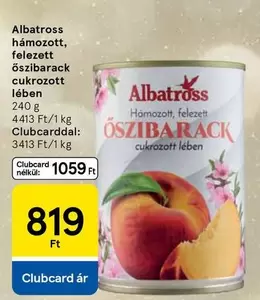 hámozott, felezett őszibarack cukrozott lében