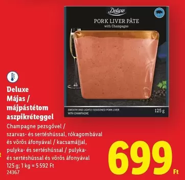 Májas / májpástétom aszpikréteggel