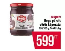 párolt vörös káposzta