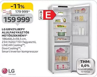 Lg - GBV21LOEPY ALULFAGYASZTÓS HŰTŐSZEKRÉNY